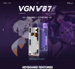VGN професионална безжична геймърска механична клавиатура Wireless Professional Gaming Mechanical Keyboard - V87 PRO Side Engraving - Aniya Switches