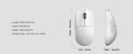 Pulsar професионална геймърска мишка Wireless Gaming Mouse X2 v3 Size1 White - 1K (8K compatible)