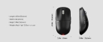 Pulsar професионална геймърска мишка Wireless Gaming Mouse X2A v3 eS Size1 Black 8K, OLED Display, Tournament Edition