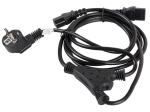 Кабел Lanberg CEE 7/7 -> 2X IEC 320 C13 power cord 2m VDE, black
