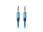 Кабел Lanberg mini jack 3.5mm M/M 3 pin cable 1m, blue premium