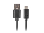 Кабел Lanberg USB-C(M) ->  USB-A (M) 2.0 cable 1.8m, black QC 3.0