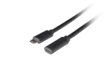 Кабел Lanberg USB-C M/F 3.1 cable 0.5m, Black