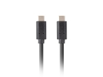 Кабел Lanberg USB-C M/M 3.1 GEN 2 CABLE 1.8M 10GB/S PD100W Black