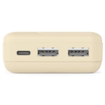 HAMA Външна батерия "Pocket 10", 10000 mAh, Изходи: 2x USB-A, бежов
