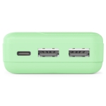 HAMA Външна батерия "Pocket 10", 10000 mAh, Изходи: 2x USB-A, зелена
