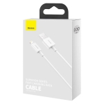 Кабел Baseus Superior USB-А към Lightning, 1м, бял