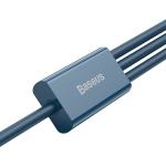 Кабел Baseus Superior 3 в 1 USB-А към Lightning, micro USB и USB-С 3,5 A 1,5 м CAMLTYS-03 - син