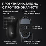 Геймърска безжична мишка Logitech G Pro X Superlight 2c SE - Black