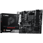 MSI PRO B550M-P WIFI6E, M-ATX, Socket AM4, 4 DIMM, Dual Channel DDR4 up to 4400+(OC)MHz, 1x PCIe 4.0 x16 slot, 2x M.2 slots, 4x USB 3.2 Gen 1, 2x USB 2.0, 1x HDMI,1x DP, 1x VGA, 1G LAN, WIFI6E, 7.1 Audio, 3Y