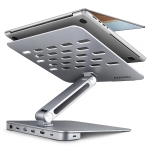 AXAGON HMC-STND ALU stand with HUB 5Gbps, for 10" - 16" laptops, adjustable, 3x USB-A, HDMI 4K/60Hz, GLAN, PD 100W, USB-C input