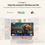 METZ Портативен телевизор 24MPE7300Z 24" LED FHD(1920x1080) GoogleTV, HDR10, розов