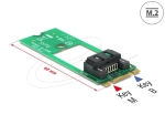 Адаптер Delock 62517, интерфейсен ключ M.2 2260 B+M към Sata 7 Pin