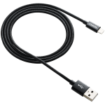 CANYON CFI-3, Lightning USB Cable for Apple, braided, metallic shell, cable length 1m, Black, 14.9*6.8*1000mm, 0.02kg