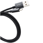 CANYON CFI-3, Lightning USB Cable for Apple, braided, metallic shell, cable length 1m, Black, 14.9*6.8*1000mm, 0.02kg