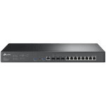 TP-Link ER8411 Omada VPN Router with 10G Ports, 1× 10G SFP+ WAN Port,1× 10G SFP+ WAN/LAN Port,1× Gigabit SFP WAN/LAN Port, 8× Gigabit RJ45 WAN/LAN Ports, 2× USB3.0 port,Integration with Omada SDN Controller,Dual Power Supply,Load Balance,Link Backup