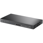 TP-Link ER8411 Omada VPN Router with 10G Ports, 1× 10G SFP+ WAN Port,1× 10G SFP+ WAN/LAN Port,1× Gigabit SFP WAN/LAN Port, 8× Gigabit RJ45 WAN/LAN Ports, 2× USB3.0 port,Integration with Omada SDN Controller,Dual Power Supply,Load Balance,Link Backup