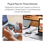 1 към 3 гигабитов Ethernet сплитер Mercusys MEH35