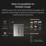 1 към 2 гигабитов Ethernet сплитер Mercusys MEH25