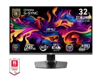 Монитор MSI MPG 322URX QD-OLED Gaming Monitor, 31.5", 0.03ms, 240Hz, 3840x2160, G-SYNC, AMD FreeSync Premium Pro, AI Vision, Console Mode, ClearMR 13000, HDR True Black 400, Type-C(98W PD), DP(2.1a), 2xHDMI(2.1), USB Hub, Pivot, Heigh Adj., VESA 100, Blac