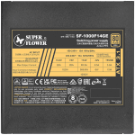 Super Flower Leadex III Gold 1300W ATX 3.1, 80 Plus Gold, Fully Modular, Flat Black Cables, 140mm Fan, 150mmx150mmx86mm, 7 Year Warranty