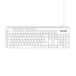 HAMA Жична клавиатура "CK-200", USB-A,USB-C, 8 мултимедийни клавиша, кирилизирана, бяла
