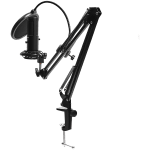 LORGAR Voicer 931, Gaming Microphone, Black, USB condenser microphone with boom arm stand, pop filter, tripod stand. including 1* microphone, 1*Boom Arm Stand with C-clamp, 1*shock mount, 1*pop filter, 1*windscreen cap, 1*2.5m type-C USB cable, 1* Extra t