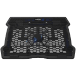 CANYON NS02, Cooling stand single fan with 2x2.0 USB hub, support up to 10”-15.6” laptop, ABS plastic and iron, Fans dimension:125*125*15mm(1pc), DC 5V, fan speed: 800-1000RPM, size:340*265*30mm, 406g