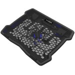 CANYON NS02, Cooling stand single fan with 2x2.0 USB hub, support up to 10”-15.6” laptop, ABS plastic and iron, Fans dimension:125*125*15mm(1pc), DC 5V, fan speed: 800-1000RPM, size:340*265*30mm, 406g