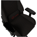 LORGAR Ace 422, Gaming chair, Anti-stain durable fabric, 1.8 mm metal frame, multiblock mechanism, 4D armrests, 5 Star aluminium base, Class-4 gas lift, 75mm PU casters, Black + red