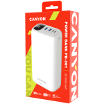CANYON power bank PB-301 LED 30000 mAh PD 20W QC 3.0 White