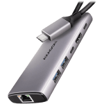 AXAGON HMC-6G2L 2x USB-A 10Gbps, 1x USB-C 10Gbps, 4K/60Hz HDMI, RJ-45, USB 3.2 Gen 2 hub, PD 100W, 15cm USB-C cable