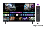 Телевизор LG 43QNED82A3B, 43" 4K QNED HDR Smart TV, 3840x2160, DVB-T2/C/S2, Alpha 7 AI Processor, HDR10 / HLG, webOS 25 ThinQ, VRR / ALLM / HGiG, 4K Upscaling, WiFi 5, Voice Controll, Bluetooth 5, AirPlay 2, LAN, CI, HDMI, SPDIF, Google Cast, 2 pole Stand