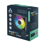 Комплект вентилатори ARCTIC BioniX P12 A-RGB PWM 120mm Daisy Chain - Черен
