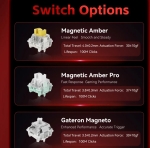 Madlions професионална геймърска механична клавиатура Professional Gaming Mechanical Keyboard MAD 60 HE Flagship V2 - 8K, Magnetic Amber Pro Switches - White