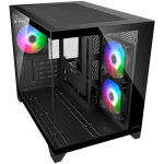 COUGAR FV150 Mini RGB PC Case, Mid tower, Black