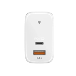 Genius Универсално зарядно за стена Charger Wall GaN - USB Type-C/A 65W White - PD-65AC