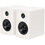 Edifier M60 Bookshelf Speakers, Bluetooth V5.3 (Hi-Res & Hi-Res Wireless), USB-C and 3.5 mm AUX inputs, 1-inch silk-dome tweeters  3-inch long-throw aluminum diaphragm mid-low drivers, 66 W (RMS), touch panel controls, White