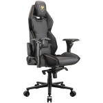 COUGAR Chair Hotrod Royal, Hyper-Dura leatherette, Micro suede-like texture, 150º Reclining, Piston Lift Height Adjustment, RocX, 4D Adjustable Armrest,Plus-Size Wheels, Class 4 Gas Lift Cylinder,