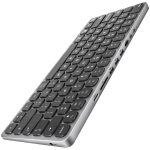 AXAGON HMC-KB keyboard USB-C 5Gbps with HUB, microSD/SD, 3x USB-A, HDMI 4K/60Hz, PD 100W, Audio, US layout
