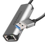 Axagon ADE-25R SUPERSPEED USB-A 2.5 GIGABIT ETHERNETCompact aluminum USB-A 3.2 Gen 1 2.5 Gigabit Ethernet 10/100/1000/2500 Mbit adapter with automatic installation.