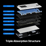 Pulsar професионална геймърска механична клавиатура Professional Gaming Mechanical Keyboard PCMK 3 HE 60 ANSI Black - 8K, Gateron Magnetic Switches [Linear]