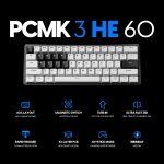 Pulsar професионална геймърска механична клавиатура Professional Gaming Mechanical Keyboard PCMK 3 HE 60 ANSI Black - 8K, Gateron Magnetic Switches [Linear]