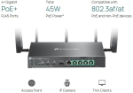 Гигабитен VPN рутер TP-Link Omada 4G+ Cat6 ER706WP-4G AX3000 4-портов PoE+