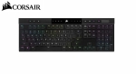 CORSAIR K100 RGB AIR Wireless Ultra-Thin Mechanical, Backlit RGB LED, CHERRY ULP Tactile, Black, с кабел и безжична WiFi+BT