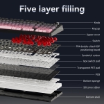 Ajazz геймърска механична клавиатура Wireless Gaming Mechanical Keyboard AK980 V2 - Gift Switch [Linear] (English US), Black, Gray