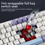 Ajazz геймърска механична клавиатура Wireless Gaming Mechanical Keyboard AK980 V2 - Gift Switch [Linear] (English US), Black, Gray