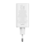 Зарядно устройство Baseus GAN6 Pro, 2xUSB-C + 2xUSB, 65W P10162701213-00 - бяло