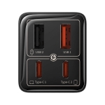 Зарядно устройство Baseus GAN6 Pro, 2xUSB-C + 2xUSB, 65W P10162701113-00 - черно