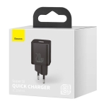 Зарядно устройство Baseus Super Si QC USB-C, 20W, черно